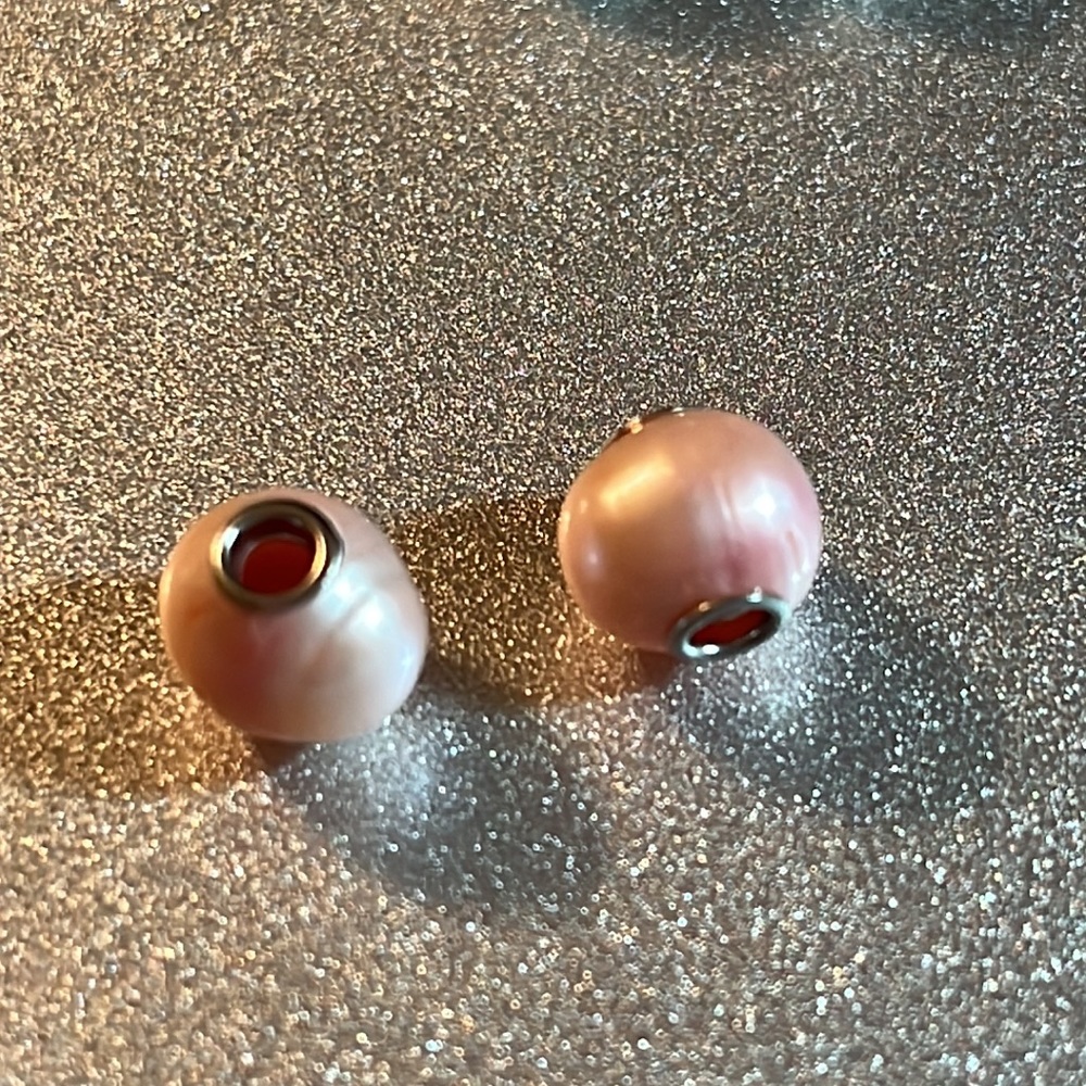 Sterling Silver Hoops With Interchangeable Colore… - image 6